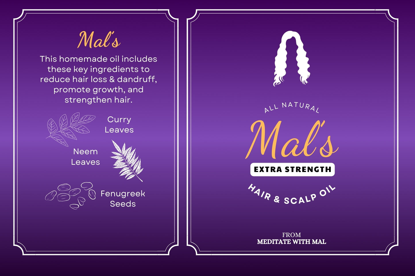 Mal's EXTRA STRENGTH Hair & Scalp Oil