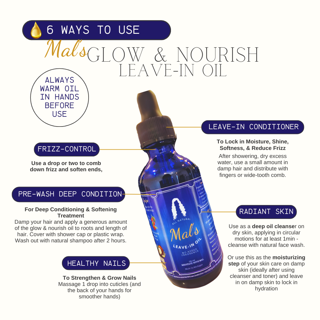 Mal's Glow & Nourish Leave-In Oil